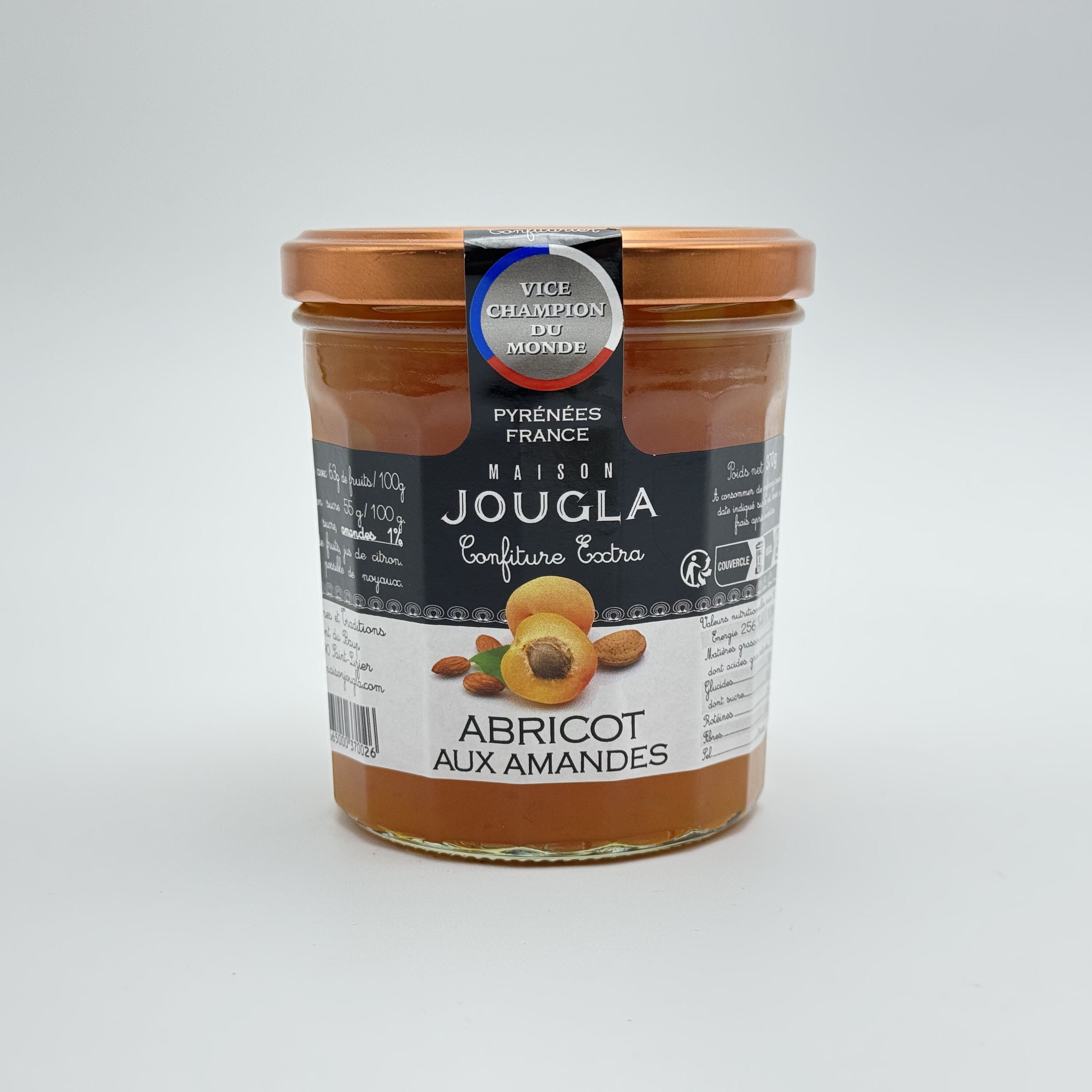 Confiture extra d'Abricot aux Amandes 370g