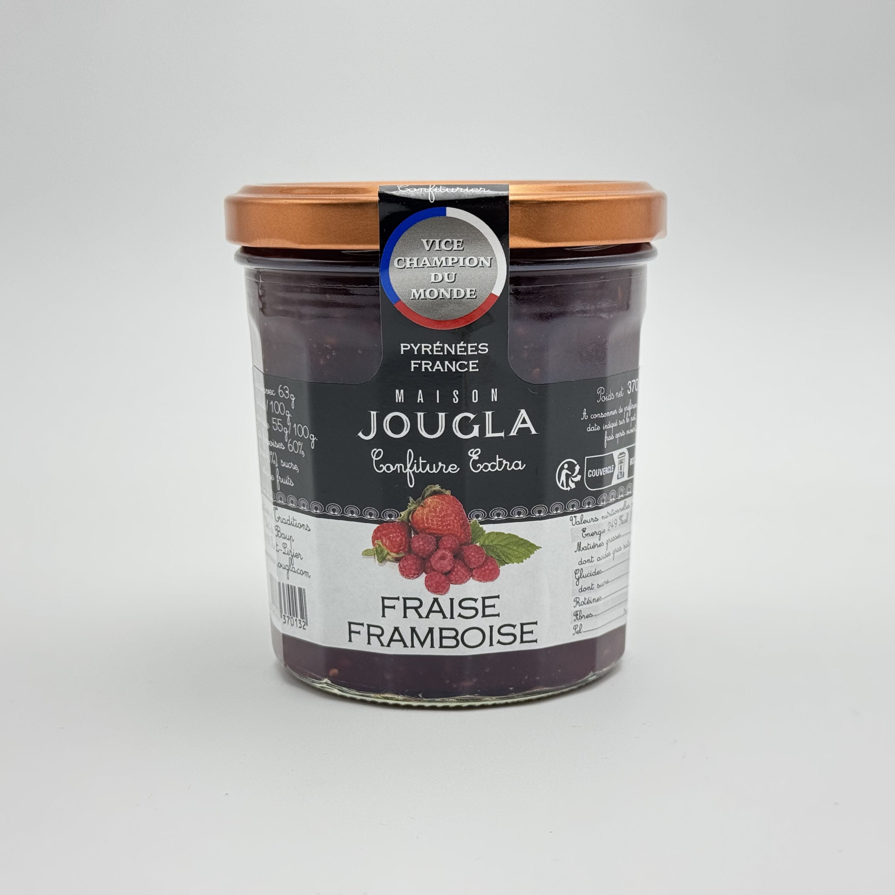 Confiture extra de Fraise Framboise 370g