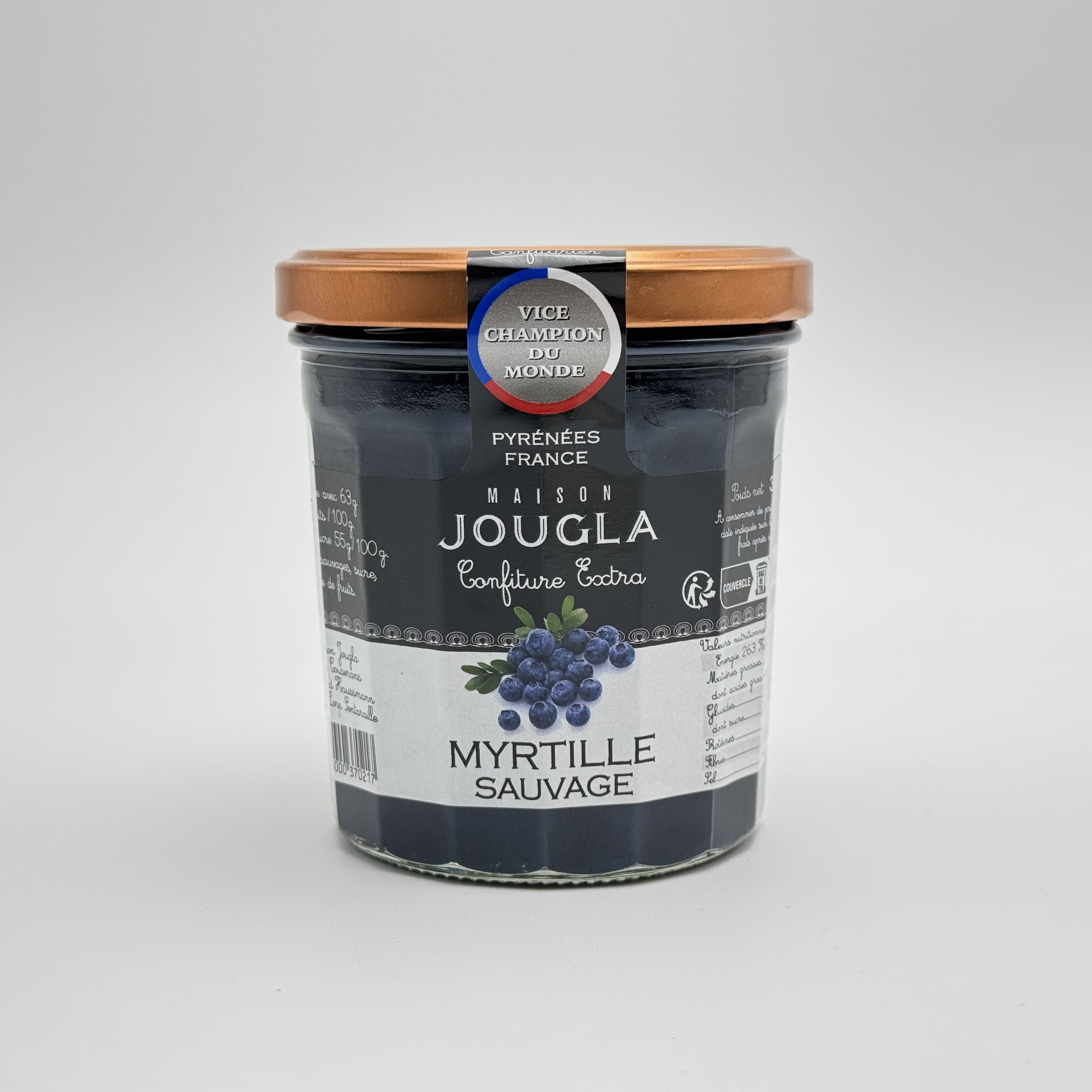 Confiture extra de Myrtille sauvage 370g
