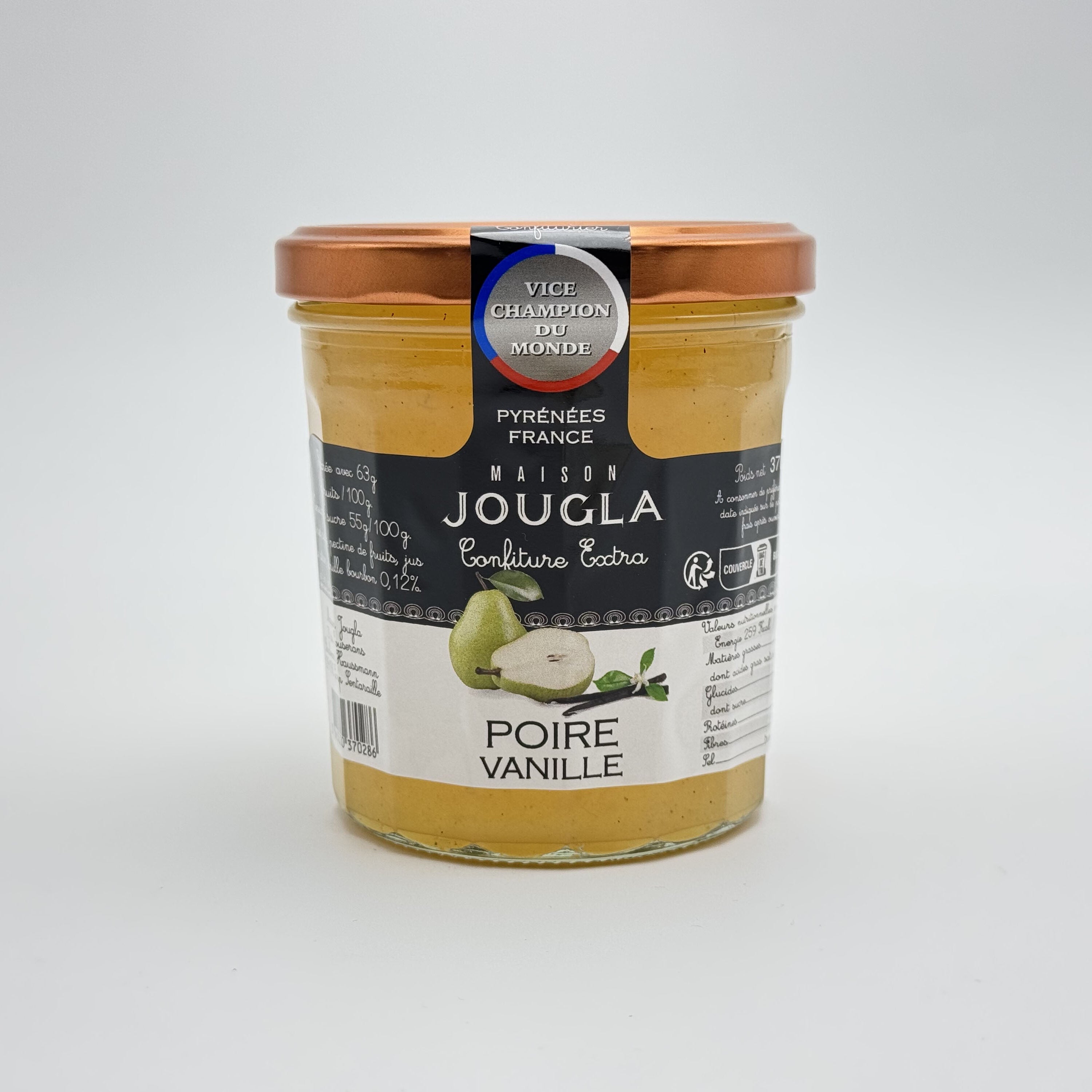 Confiture extra de Poire Vanille 370g