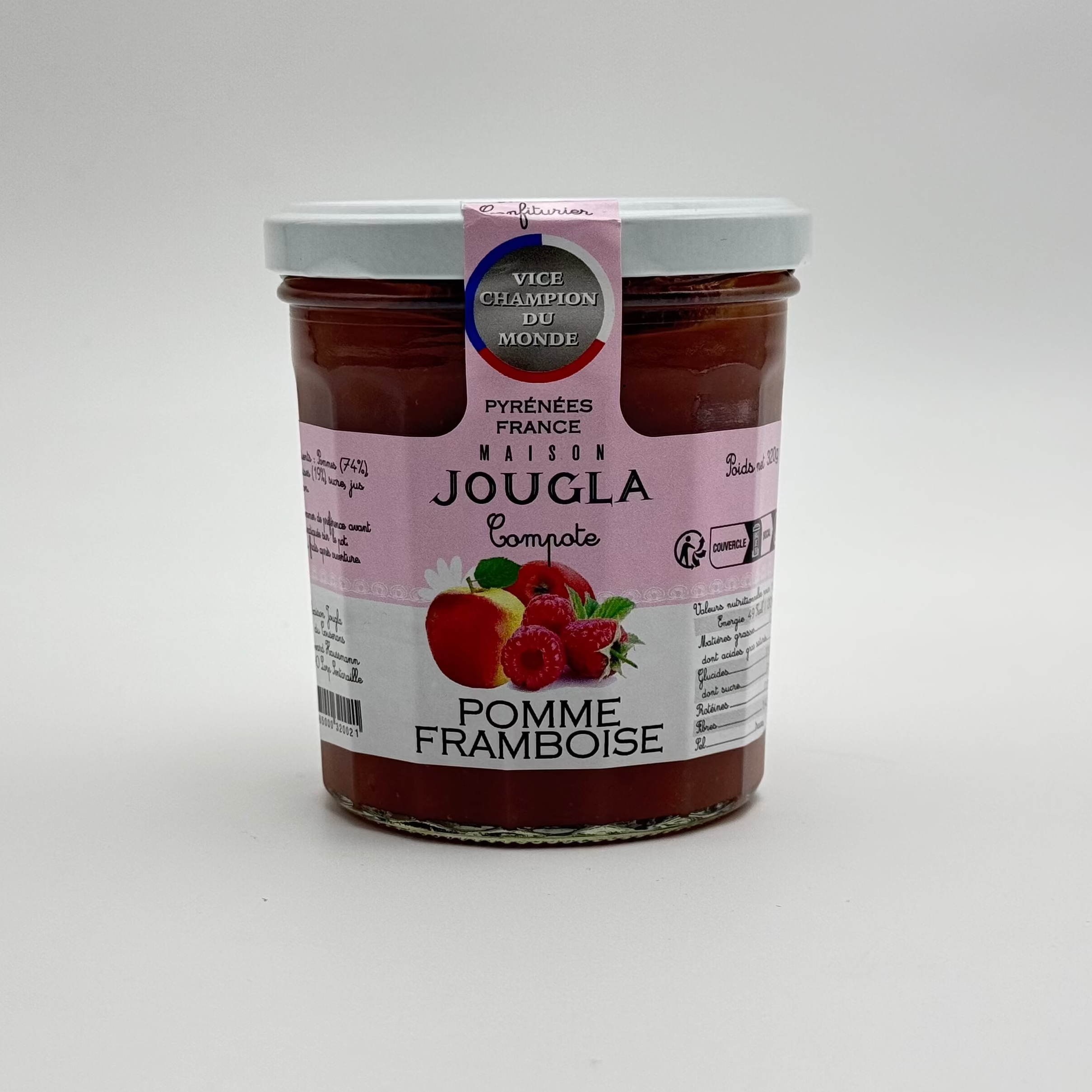 Compote de Pomme Framboise 320gr