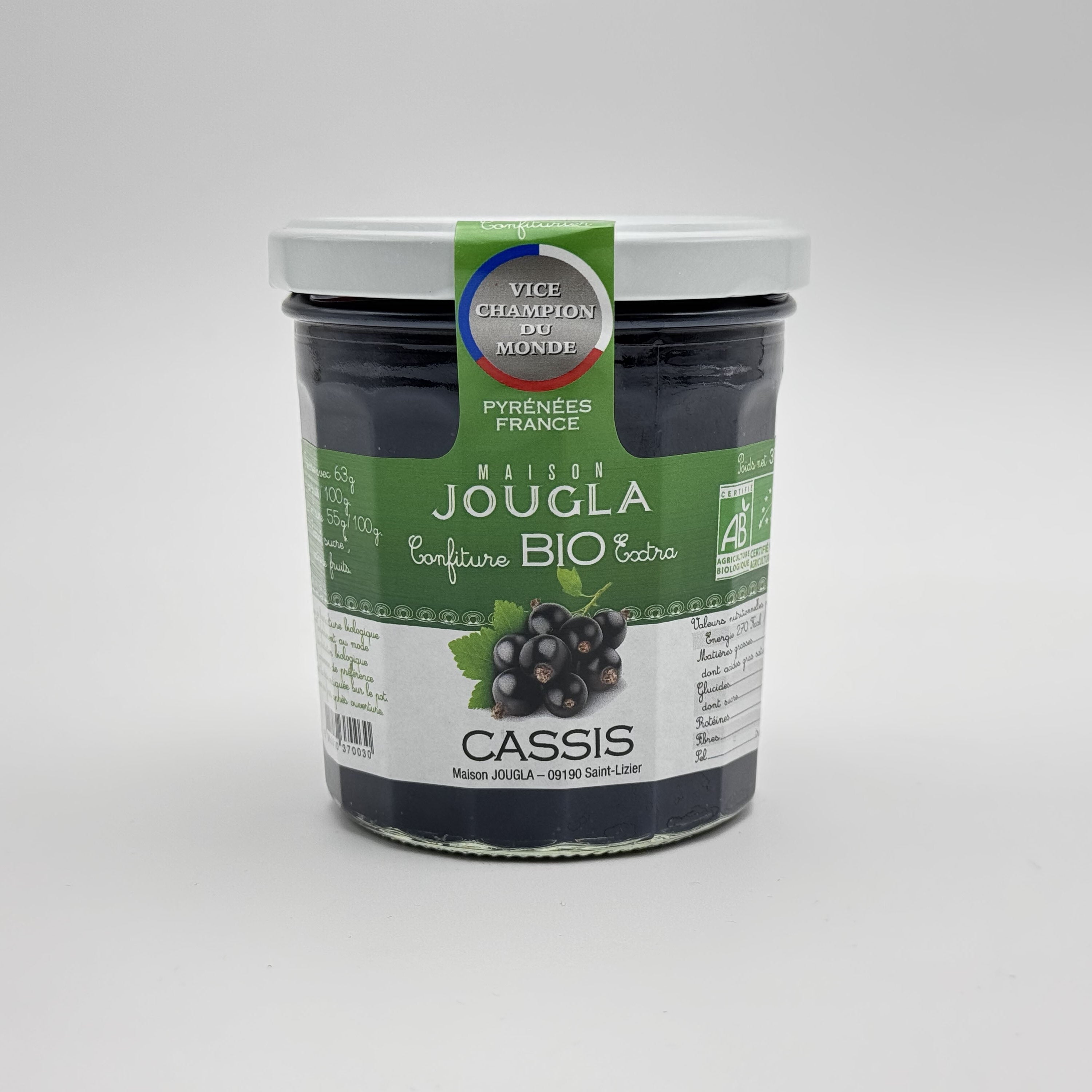 Confiture BIO extra de Cassis 370g