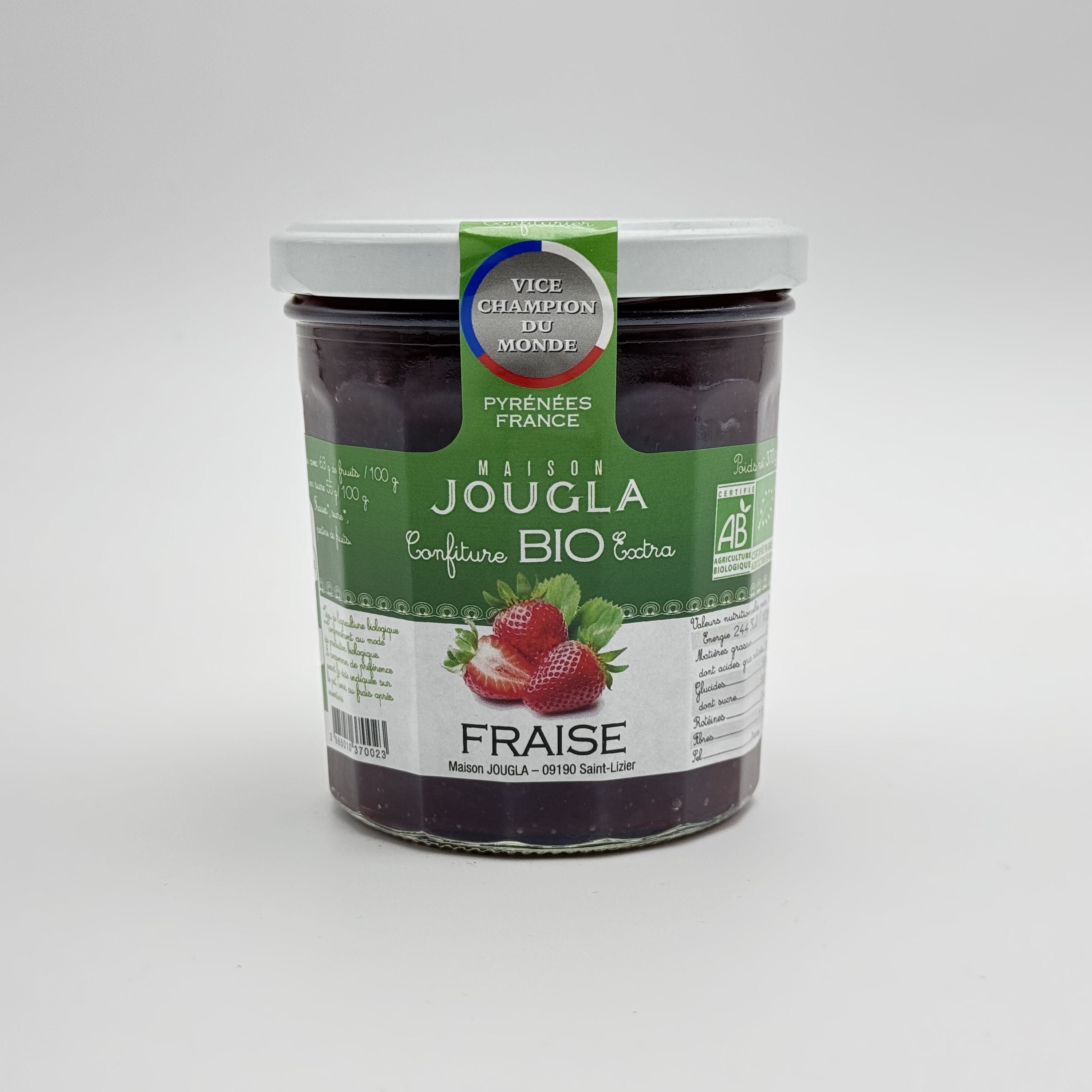 Confiture BIO extra de Fraise 370g