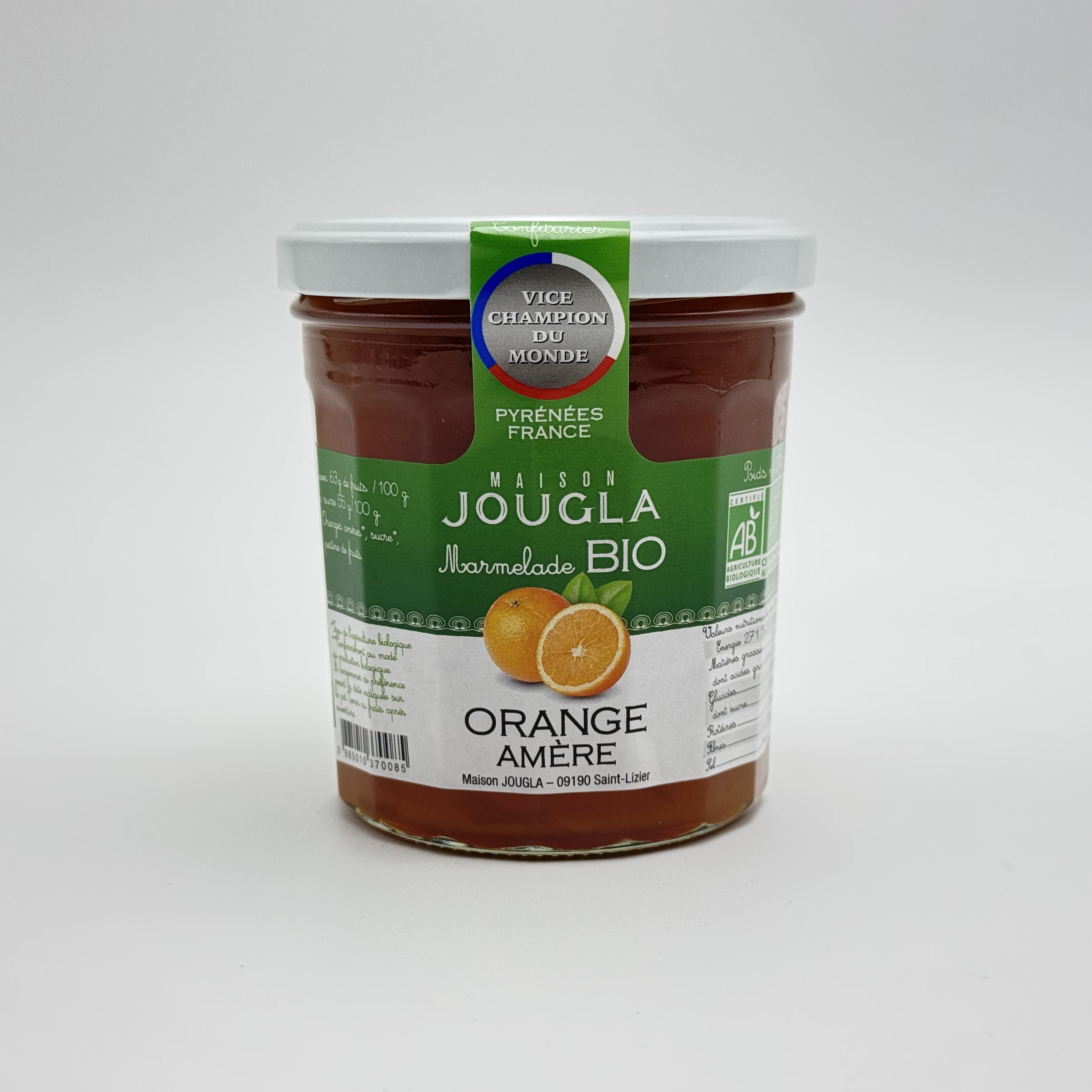 Marmelade BIO d'Orange Amère 370g