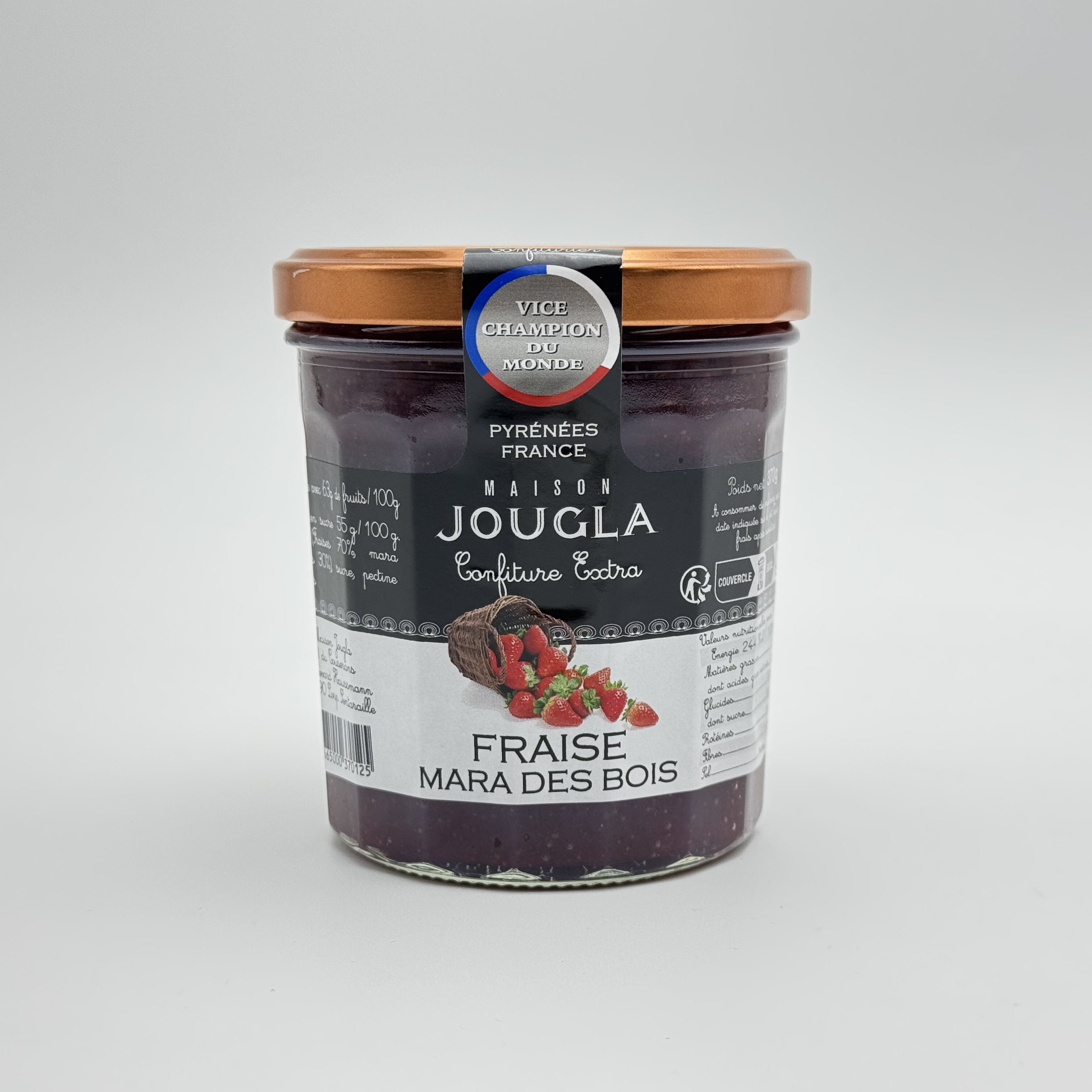 Confiture extra de Fraise mara des bois 370g